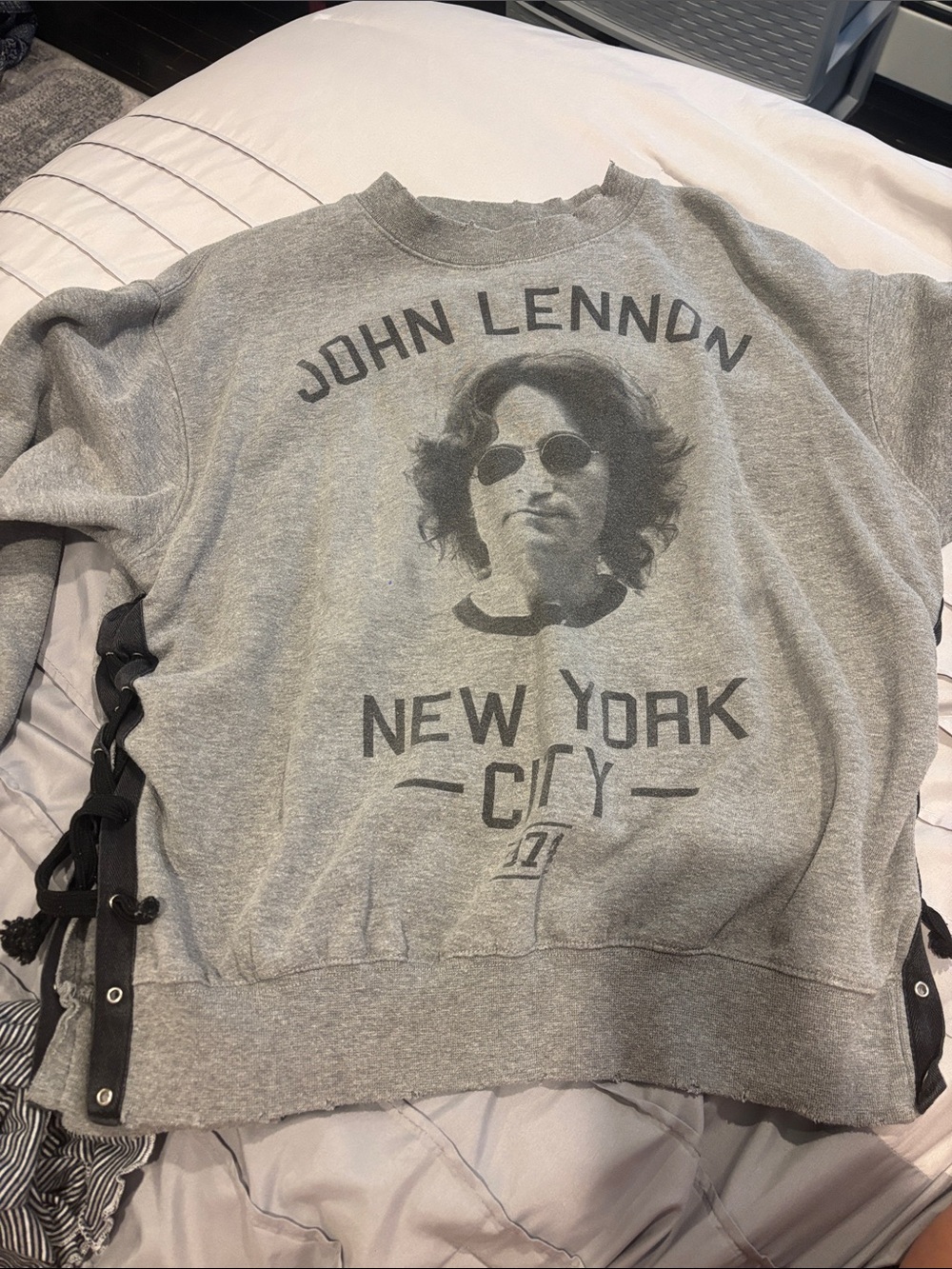Bravado Gray Crewneck Graphic Sweatshirt john legend